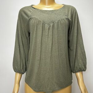 Banana Republic Sage Green Linen Blend Blouse‎ Size Medium